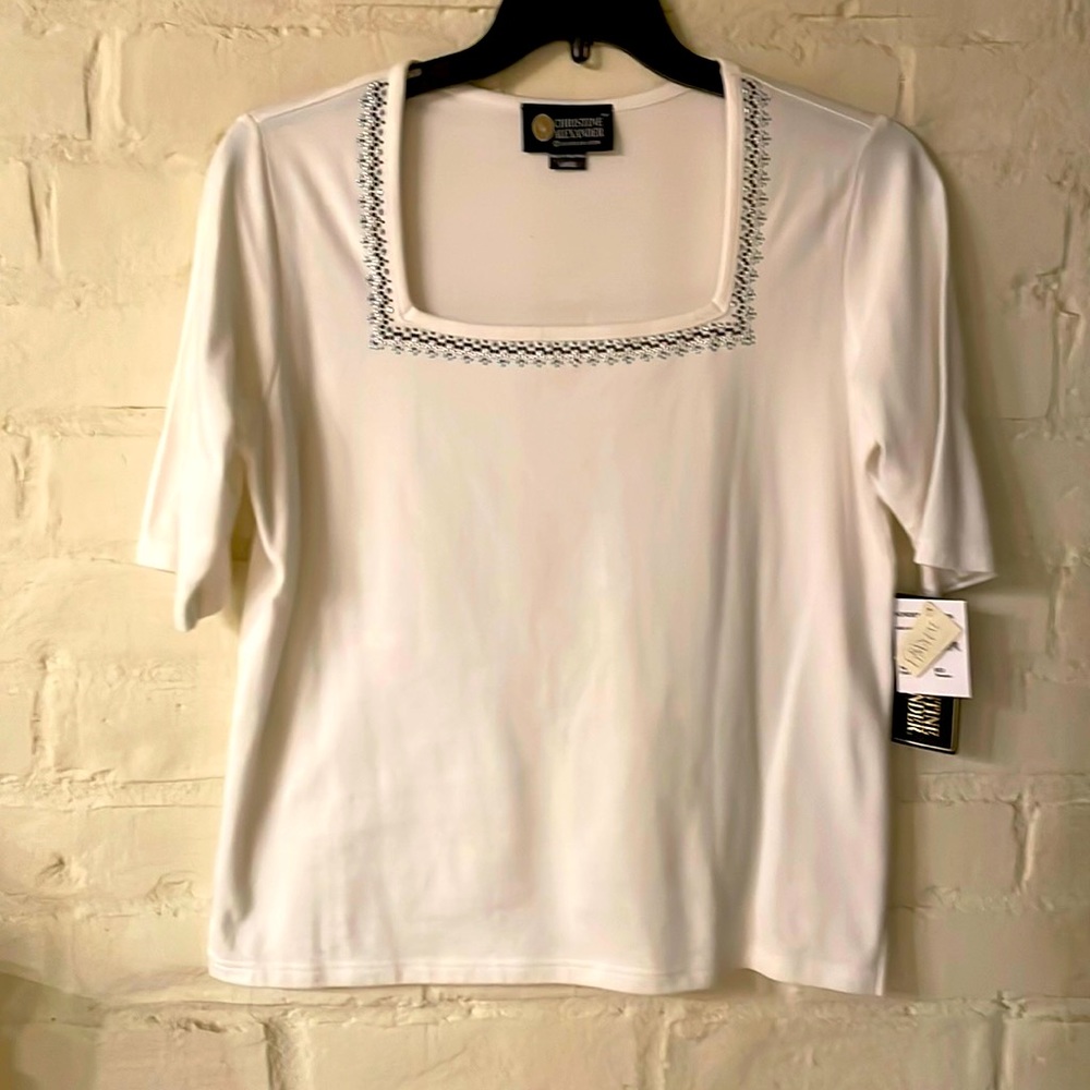 Swarovski embellished white S/S tee